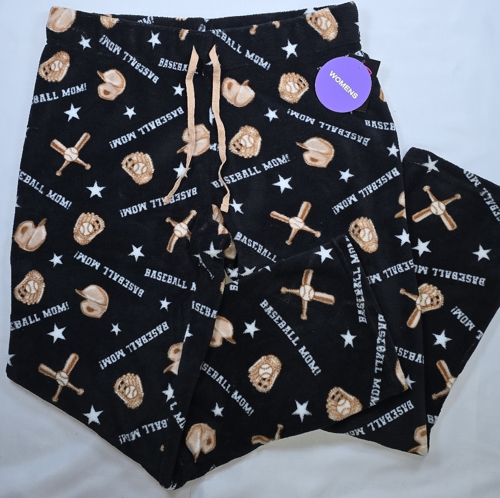Canyon Creek NWT Womens Size LARGE Baseball Mom Soft Plush Lounge Pants